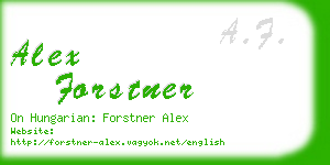 alex forstner business card